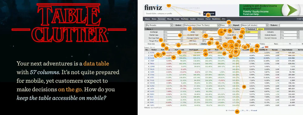 Table Clutter Visualization
